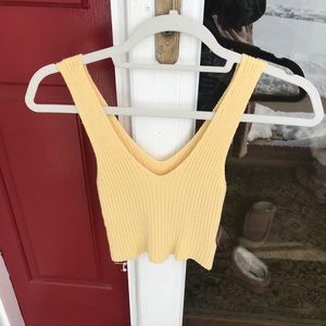 Rare Brandy Melville Yellow Crop Top